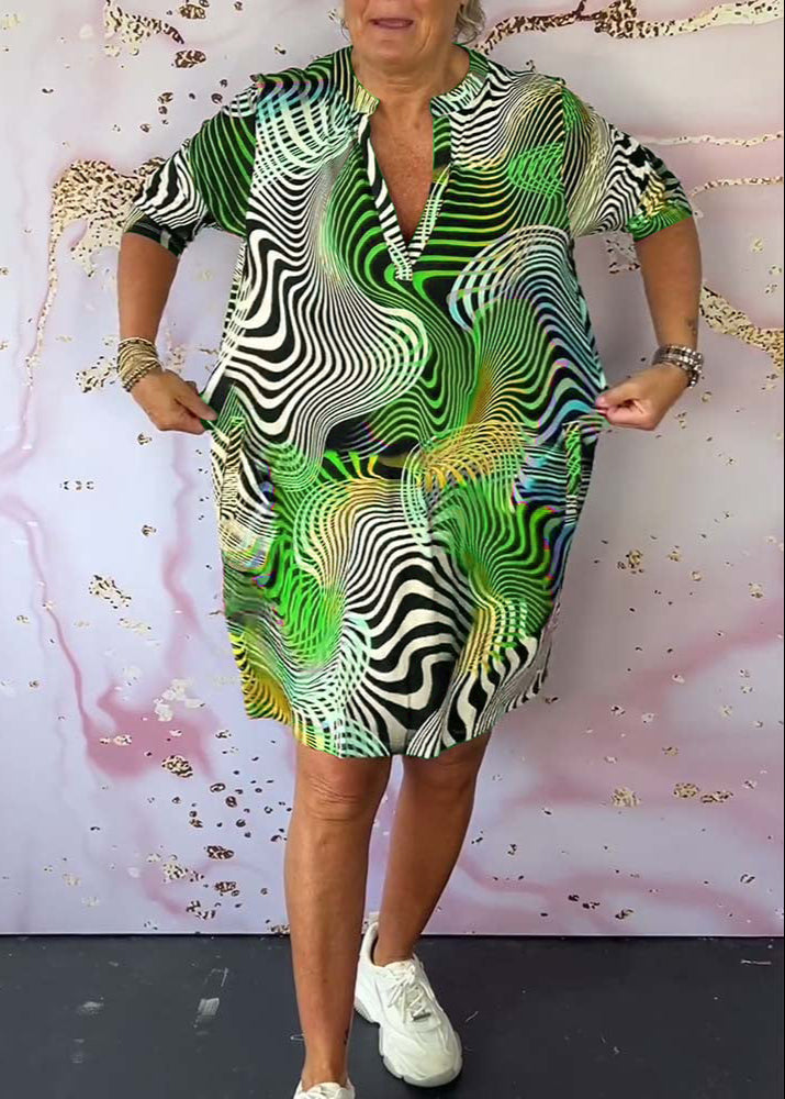 Louise - Robe Colorée à Col en V