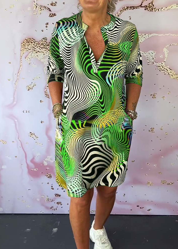 Louise - Robe Colorée à Col en V