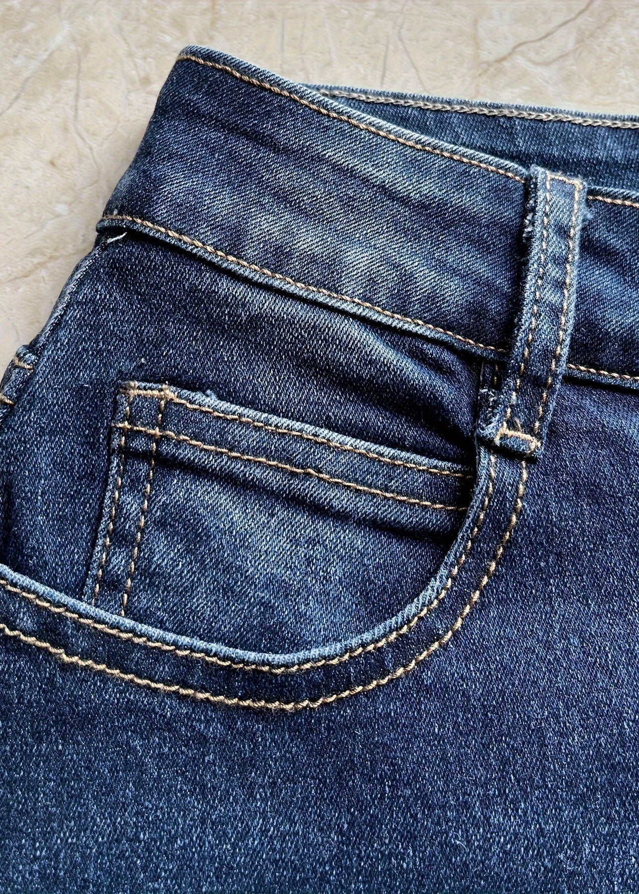Mélanie - Jeans Décontractés en Denim à Taille Haute et Jambe Large