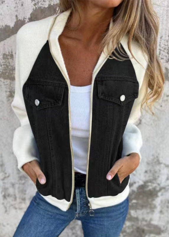 Clair - Veste en Denim à fermeture éclair