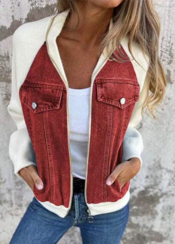 Clair - Veste en Denim à fermeture éclair