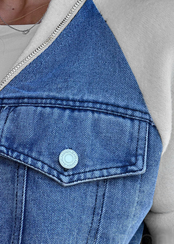 Clair - Veste en Denim à fermeture éclair