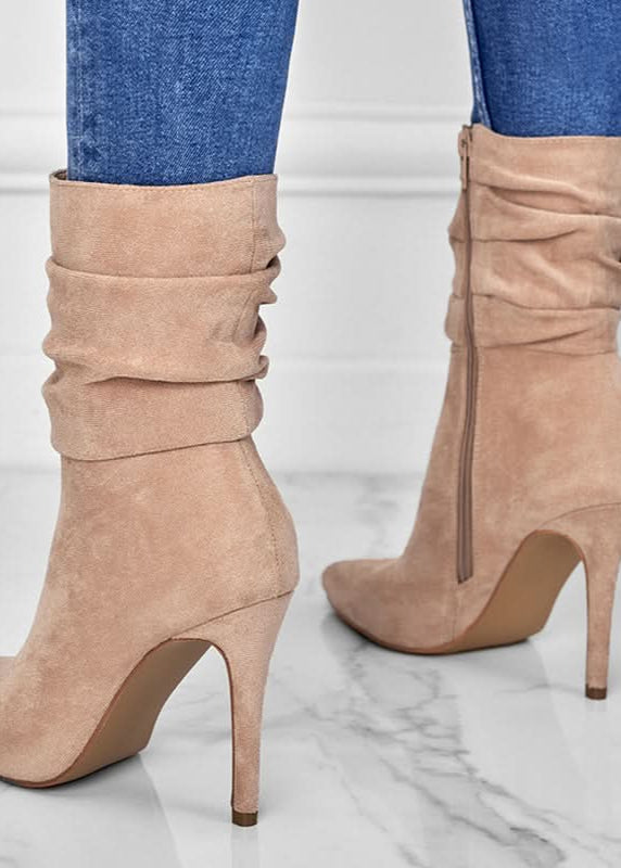 Bottes courtes à talons hauts