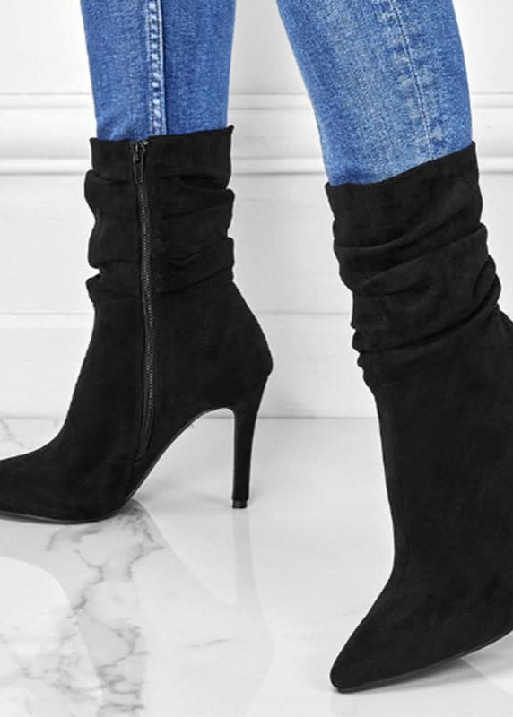 Bottes courtes à talons hauts