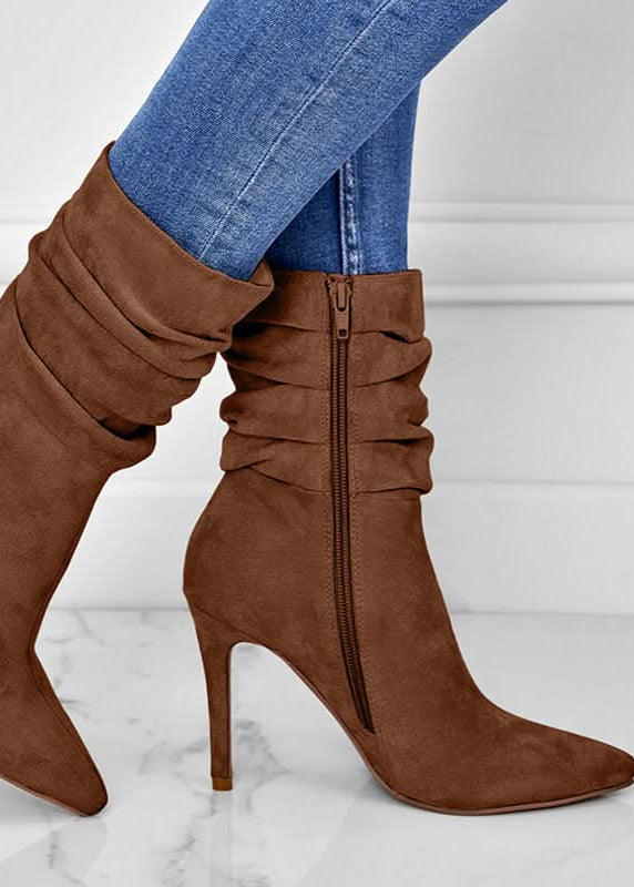 Bottes courtes à talons hauts