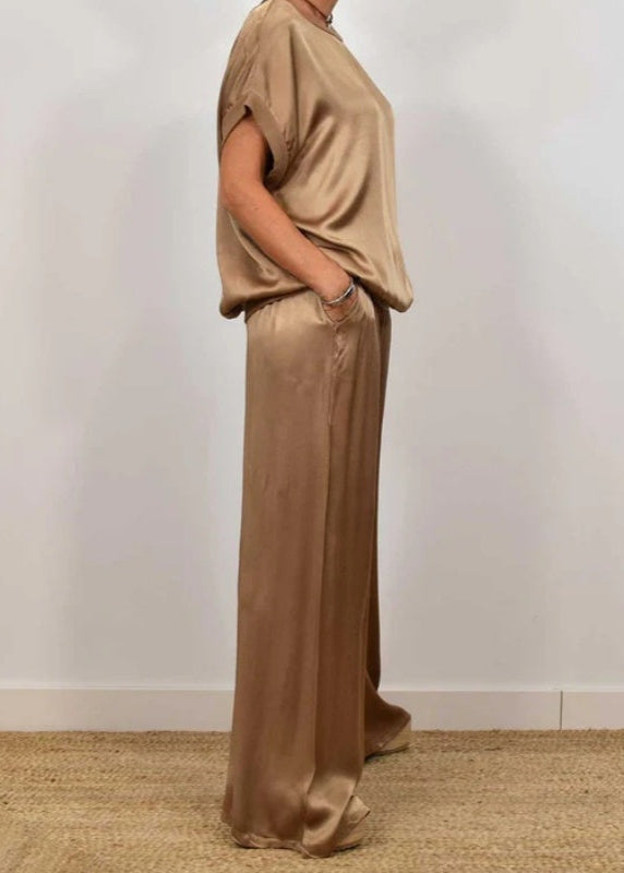 Rosa - Ensemble Deux Pièces Élégant en Satin