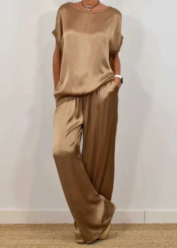 Rosa - Ensemble Deux Pièces Élégant en Satin