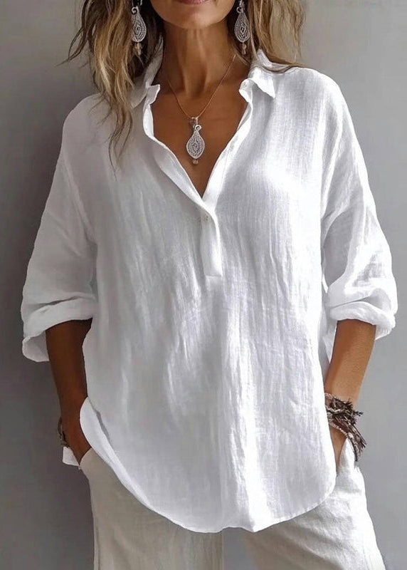 Anna - Blouse Décontractée De Couleur Unie
