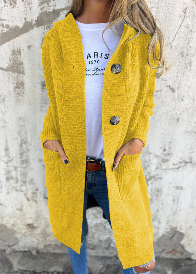 Charlie - Élégant cardigan long en tricot