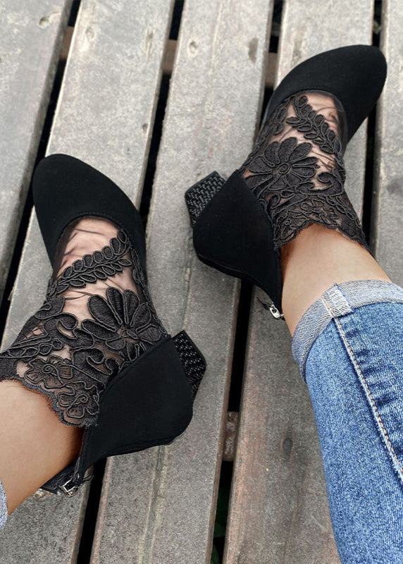 Talons hauts en dentelle élégants