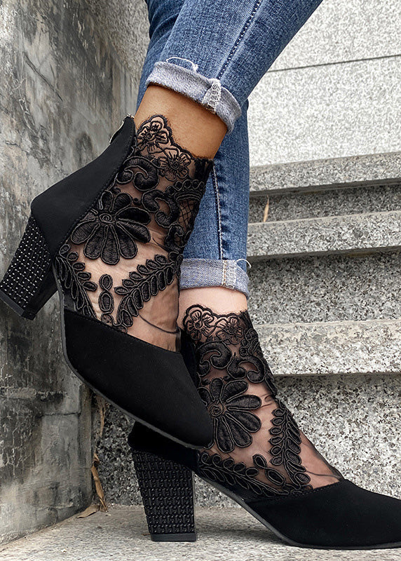 Talons hauts en dentelle élégants