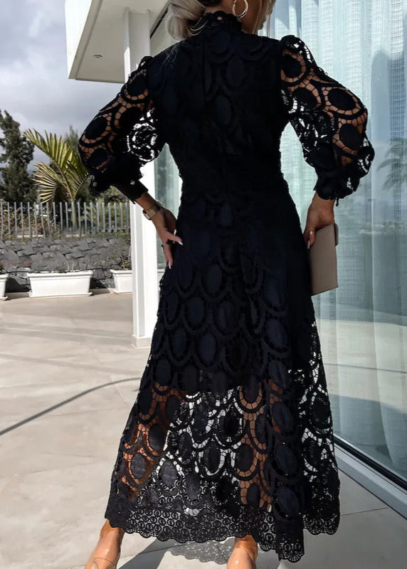 Renée - Robe avec col en dentelle
